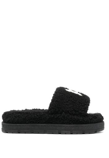 Karl Lagerfeld Sandali slides Salon Tred con monogramma - Nero