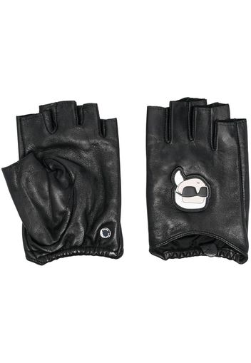 Karl Lagerfeld Ikonik 2.0 fingerless gloves - Nero