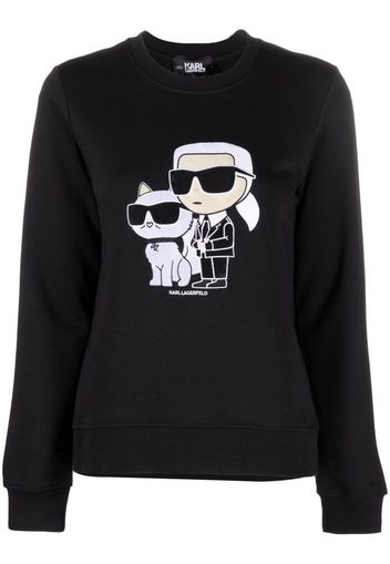 Karl Lagerfeld Felpa Ikonik 2.0 girocollo - Nero