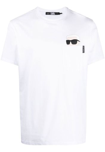 Karl Lagerfeld Ikonik 2.0 pocket T-shirt - Bianco