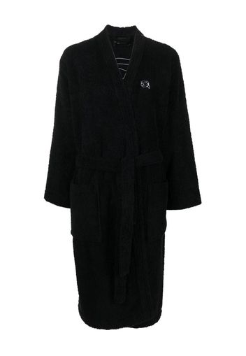 Karl Lagerfeld Ikonik 2.0 organic cotton-blend robe - Nero