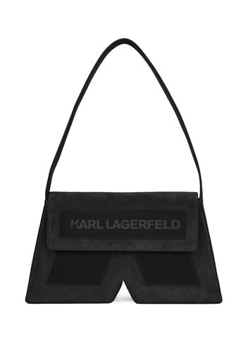 Karl Lagerfeld Essential K leather shoulder bag - Nero