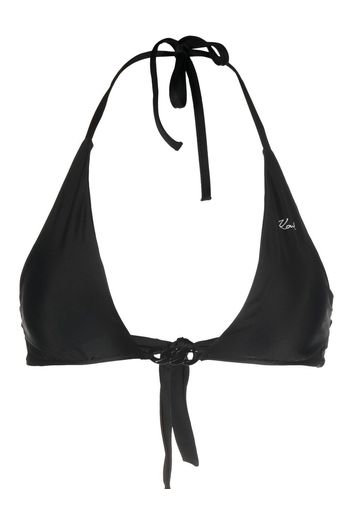 Karl Lagerfeld Top bikini a triangolo Karl DNA - Nero