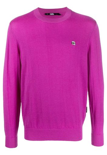 Karl Lagerfeld Ikonik 2.0 crew-neck jumper - Viola