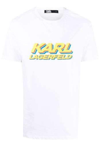 Karl Lagerfeld logo-print short-sleeve T-shirt - Bianco