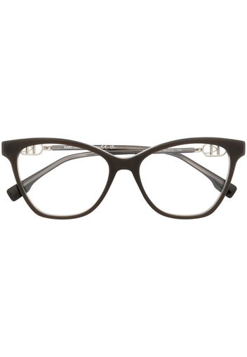 Karl Lagerfeld logo-plaque cat-eye glasses - Marrone