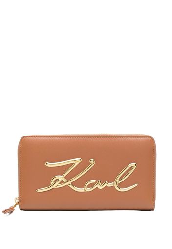 Karl Lagerfeld K/Signature continental wallet - Marrone