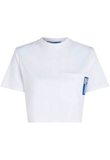 Karl Lagerfeld organic cotton cropped T-shirt - Bianco