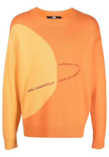 Karl Lagerfeld Maglione Mars con logo - Arancione