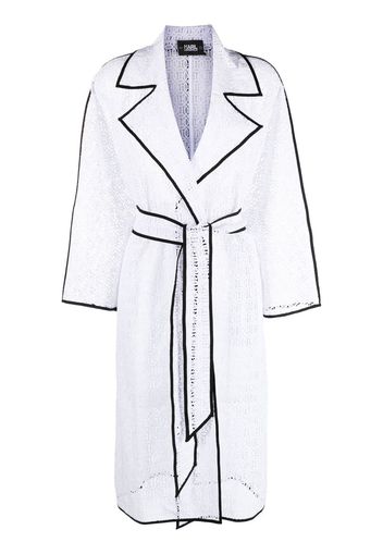 Karl Lagerfeld Trench con ricamo KI - Bianco