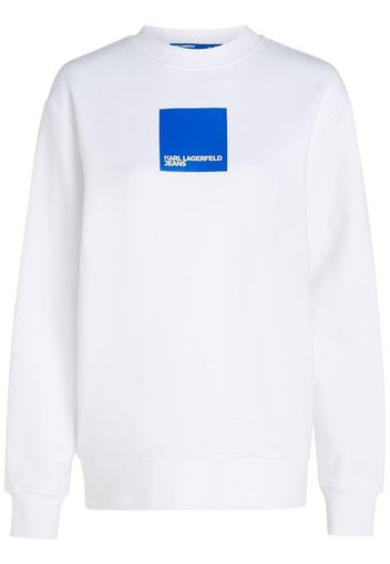 Karl Lagerfeld organic cotton logo-print sweatshirt - Bianco