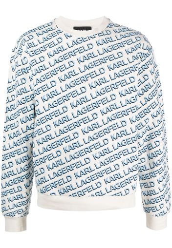 Karl Lagerfeld logo-print cotton sweatshirt - Bianco