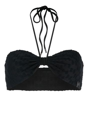 Karl Lagerfeld Top bikini con monogramma KL - Nero