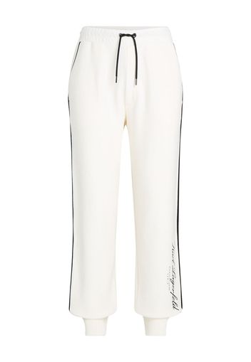 Karl Lagerfeld logo-embroidered cotton sweatpants - Bianco