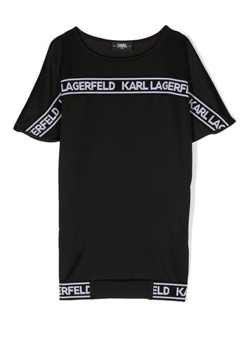 Karl Lagerfeld Kids logo-trim sweatshirt dress - Nero