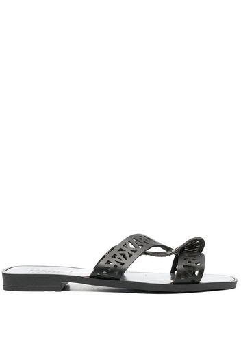 Karl Lagerfeld Sandali slides con inserti - Nero