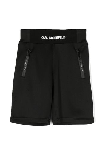 Karl Lagerfeld Kids logo-print bermuda shorts - Nero