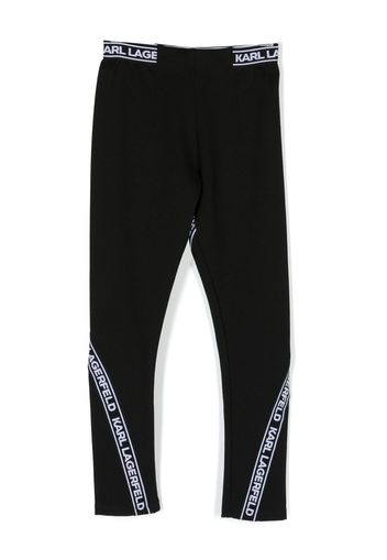 Karl Lagerfeld Kids logo-panel leggings - Nero