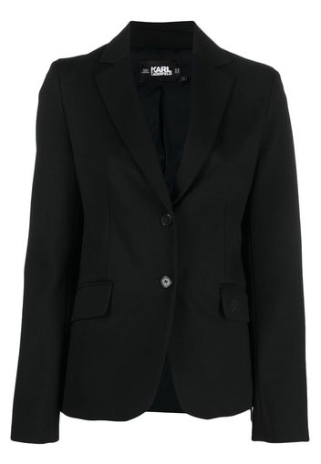 Karl Lagerfeld embroidered-logo fitted blazer - Nero