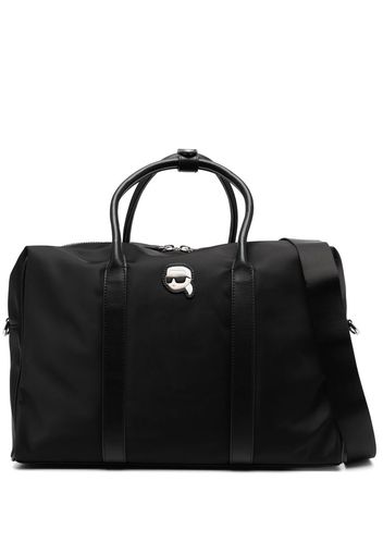 Karl Lagerfeld embroidered-logo tote bag - Nero