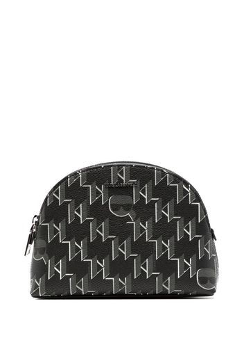 Karl Lagerfeld logo-print pouch bag - Nero