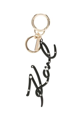 Karl Lagerfeld rhinestone-embellished keychain - Nero