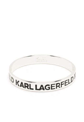 Karl Lagerfeld Bracciale rigido con stampa - Argento