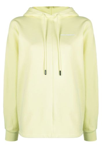 Karl Lagerfeld logo-embroidered organic cotton hoodie - Verde