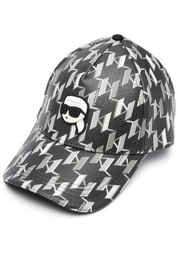 Karl Lagerfeld Cappello da baseball K/Ikonik 2.0 con monogramma - Nero