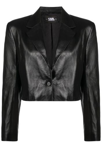 Karl Lagerfeld Giacca crop Signature - Nero