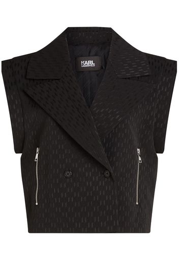 Karl Lagerfeld Gilet con monogramma - Nero