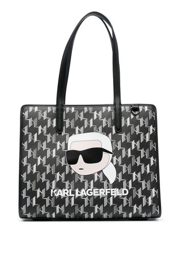 Karl Lagerfeld Borsa tote K/Ikonik 2.0 con monogramma - Nero