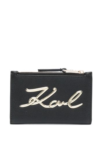 Karl Lagerfeld K/Signature leather wallet - Nero