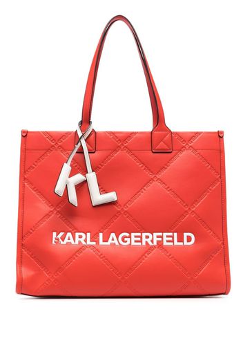 Karl Lagerfeld Borsa tote K/Skuare grande goffrata - Rosso