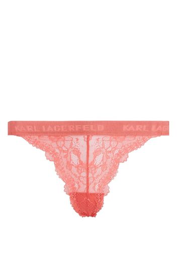 Karl Lagerfeld brazilian-style lace briefs - Rosa