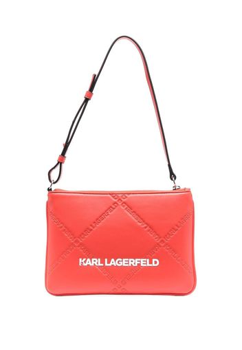 Karl Lagerfeld Pouch K/Skuare goffrata - Rosso