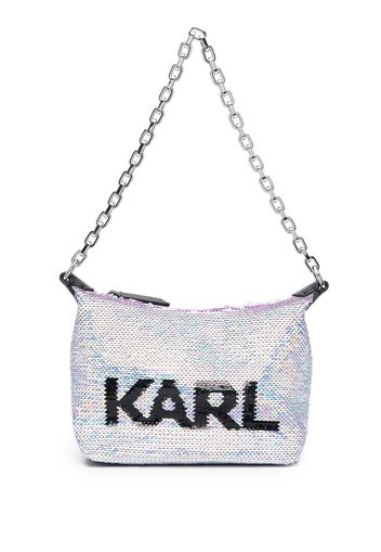 Karl Lagerfeld Borsa a spalla K/Evening con paillettes - Viola