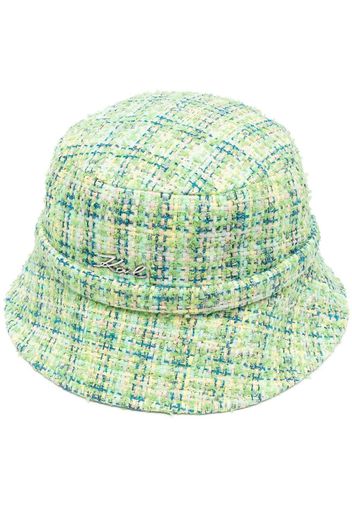 Karl Lagerfeld Cappello bucket K/Signature bouclé - Verde