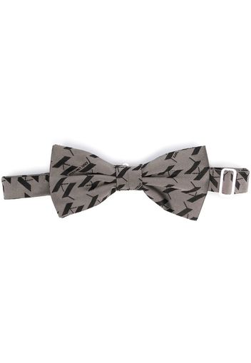 Karl Lagerfeld KL Monogram jacquard bow tie - Nero