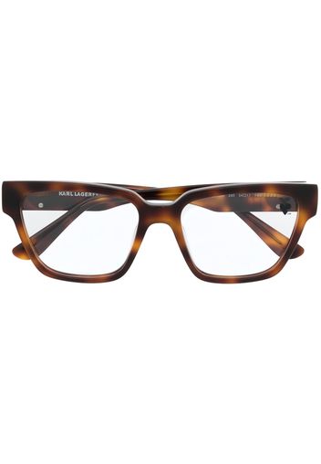 Karl Lagerfeld wayfarer-frame glasses - Marrone