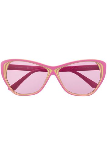 Karl Lagerfeld stripe-print logo sunglasses - Rosa