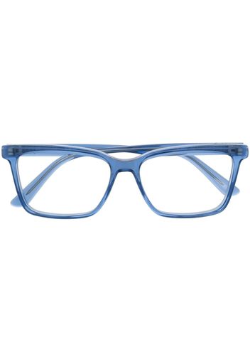 Karl Lagerfeld logo-plaque rectangle-frame glasses - Blu