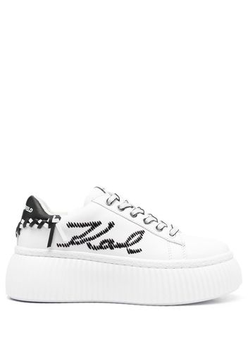 Karl Lagerfeld Sneakers con ricamo - Bianco