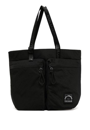 Karl Lagerfeld K/RSG logo-patch tote bag - Nero