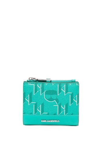 Karl Lagerfeld K/Ikonik monogram cardholder - Verde