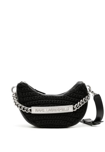 Karl Lagerfeld K/Id leather shoulder bag - Nero