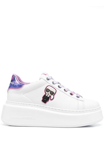 Karl Lagerfeld Ikonik Karl motif leather sneakers - Bianco