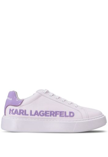 Karl Lagerfeld Injekt raised-logo leather sneakers - Viola
