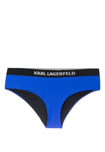 Karl Lagerfeld logo-waistband bikini - Blu