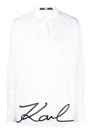 Karl Lagerfeld Camicia con ricamo - Bianco